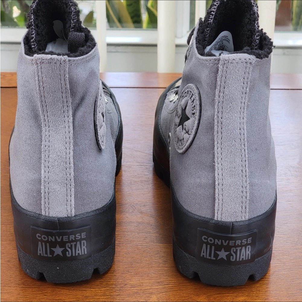 Converse Women's CTAS Lugged Hi Canvas Sherpa 573066C Mason Gray/Black - Picture 7 of 15